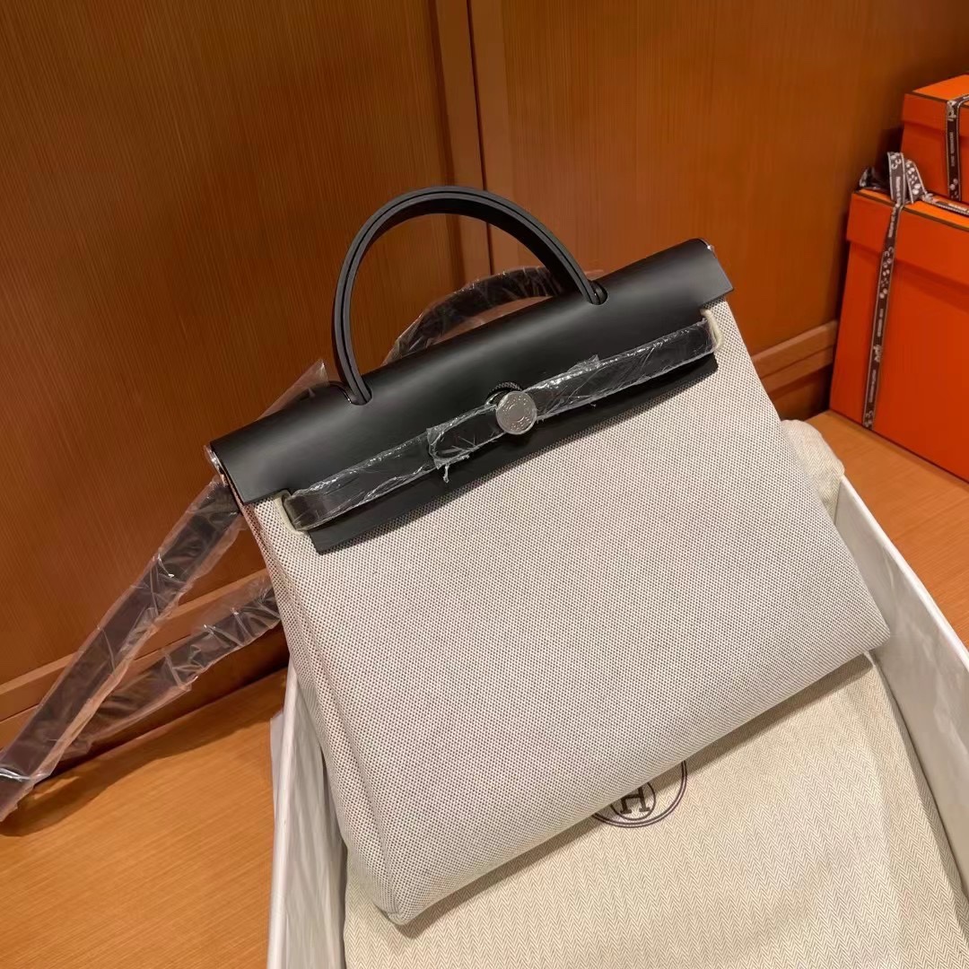 에르메스 에르백31 베통 느와르 은장